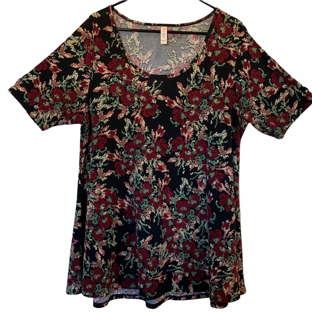 LuLaRoe Top Brocade Look Tunic Size Large